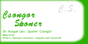 csongor sponer business card